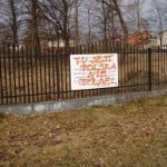 The slogan reads "Here is Poland - not Israel." It is used by neo-Nazis groups.